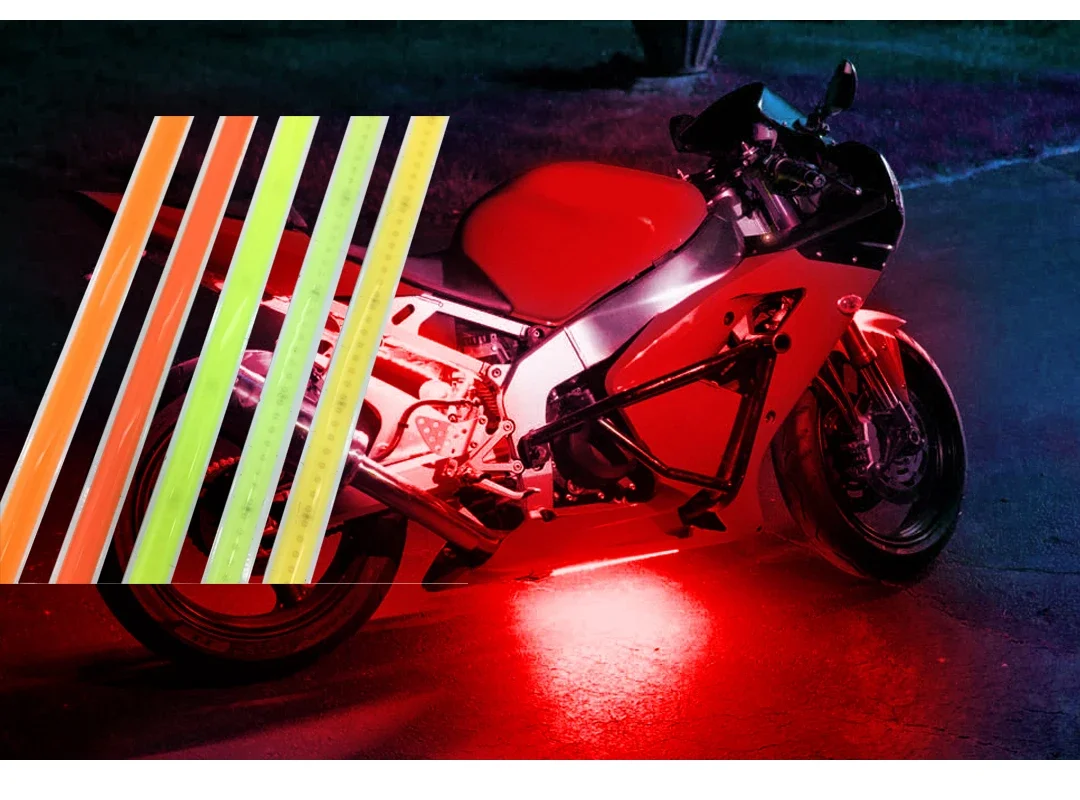 600X6mm Soft COB LED Strip Light Car Vehicle Modification Parts Warm Cold White Color 12V white/sky blue/pink/red/green rgb manu