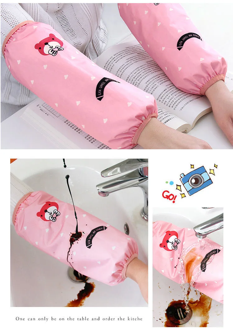 1 пара толстых черных нарукавников, водонепроницаемые маслостойкие аксессуары для уборки дома и кухни, водонепроницаемые рукава, рукава для взрослых