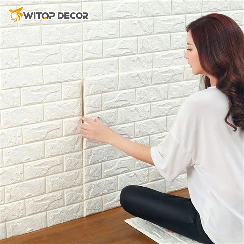 China Supplier Waterproof Antifouling Useful Colorful Brick Wallpaper 3d