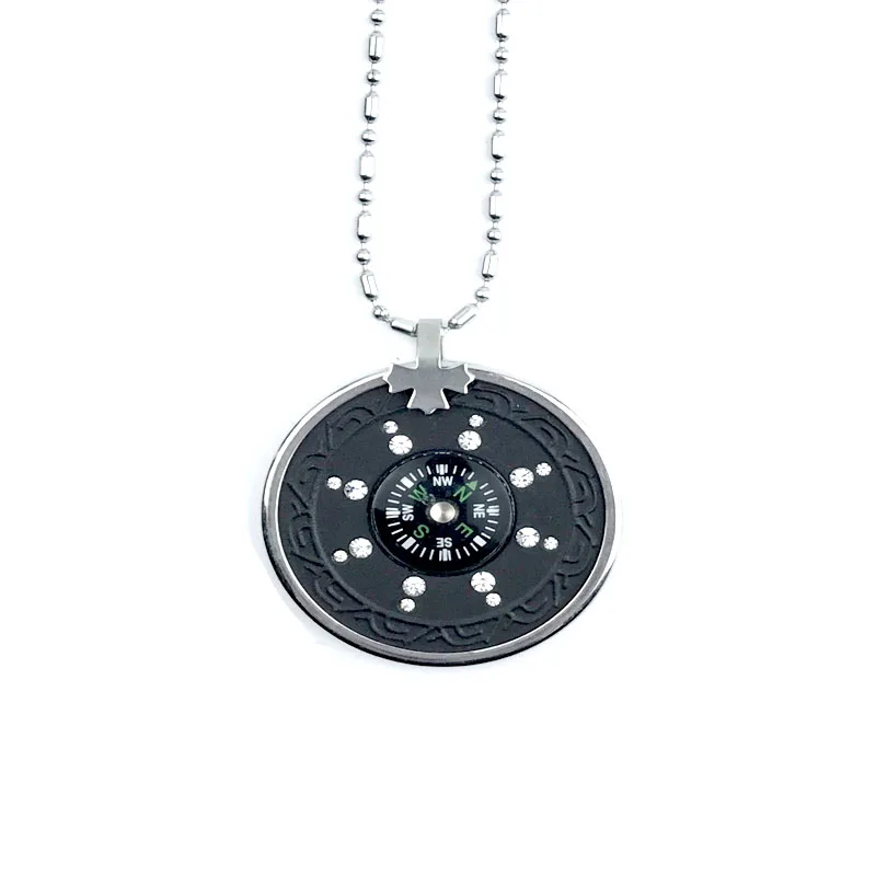 Factory price necklace quantum energy pendant round shape stainless steel scalar energy power pendant