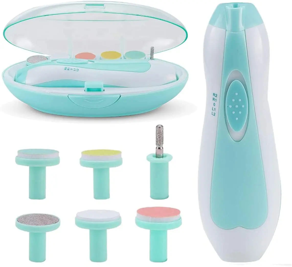 Hot sell high quality colorful baby electric nail trimmer safety electric nail clippers kit for baby nail grooming