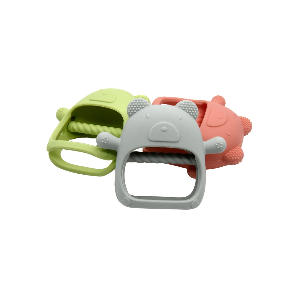 Chinese Manufacturers Baby Teething Toys Silicone Gloves Prevent Falling Teethers Meet Sucking Needs