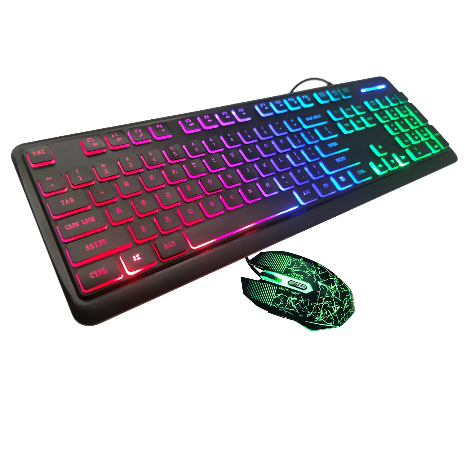 New model factory oem Hot selling laptop usb RGB rainbow led backlit office business gaming computer keyboard
