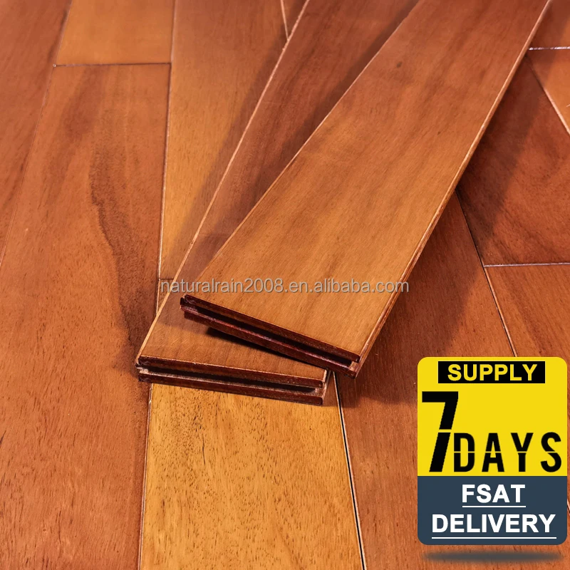 18mm Thick Teak, Black, Walnut, And Red Solid Wood Flooring In From Stock