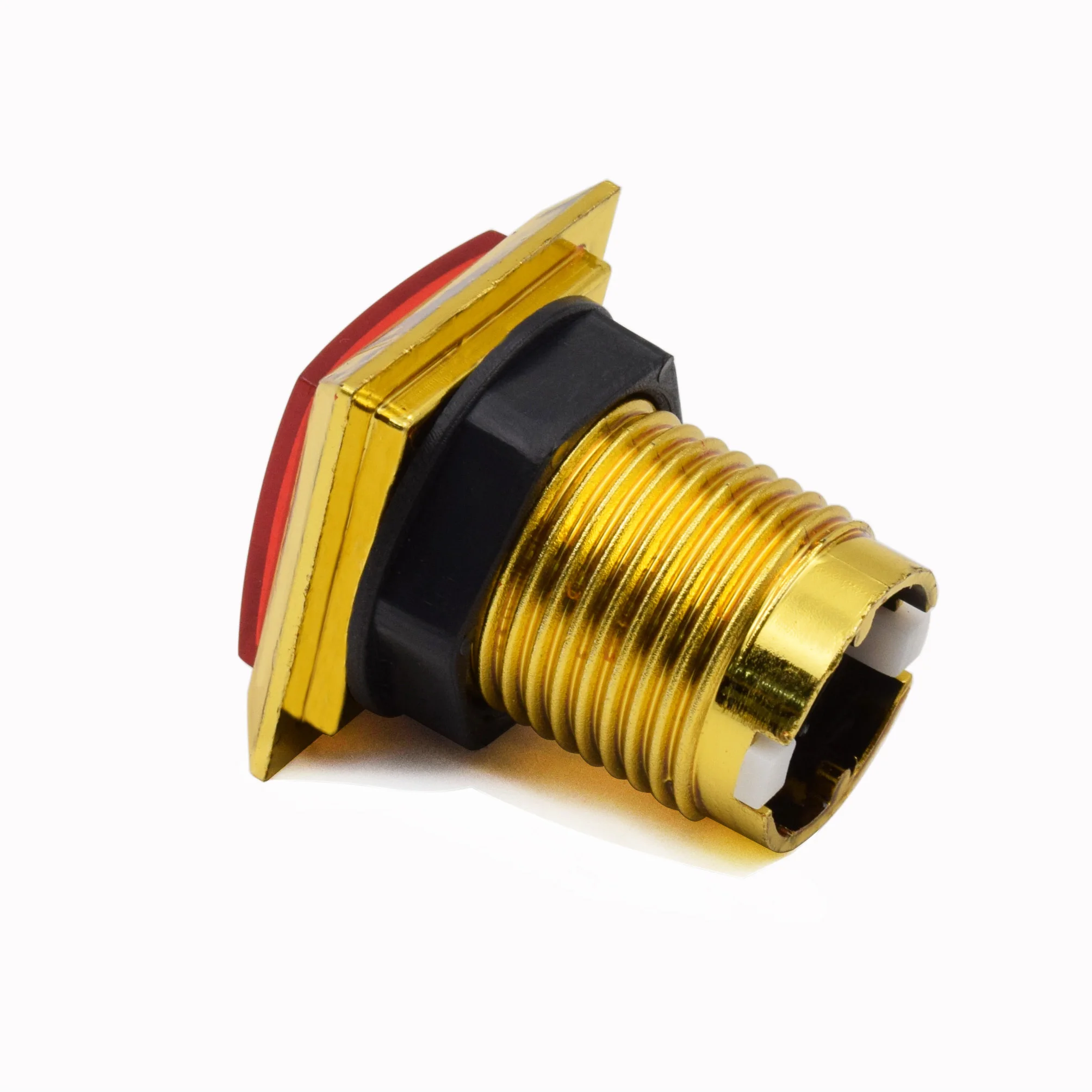 high quality game machine 32mmx32mm illuminated square gold plated push button switch