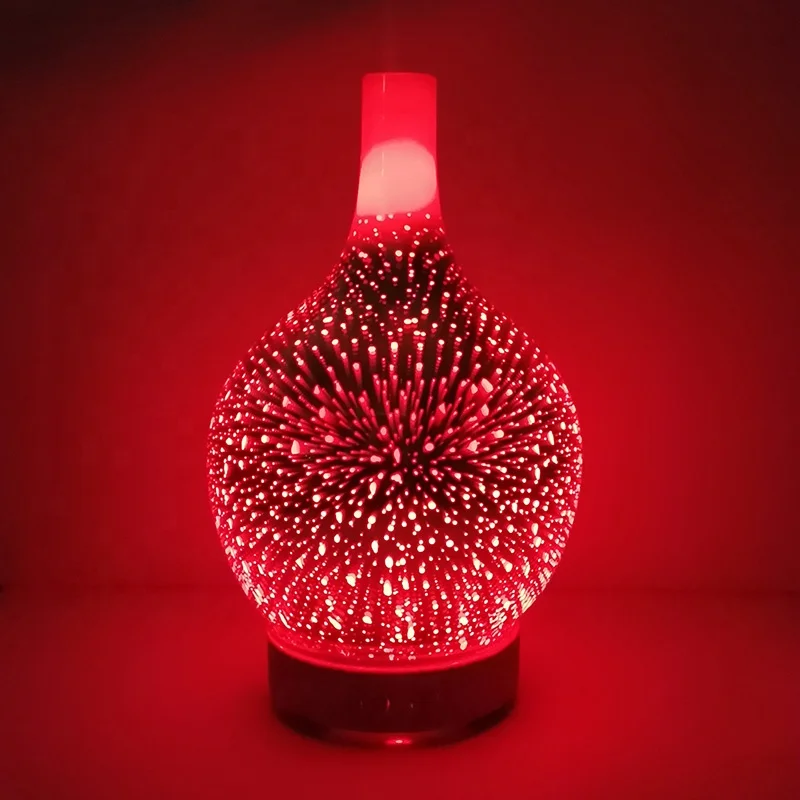 2021 Trend Products Cold Mist Ultrasonic Air Humidifier Essential Oil Aromatherapy 3D Glass Diffuser