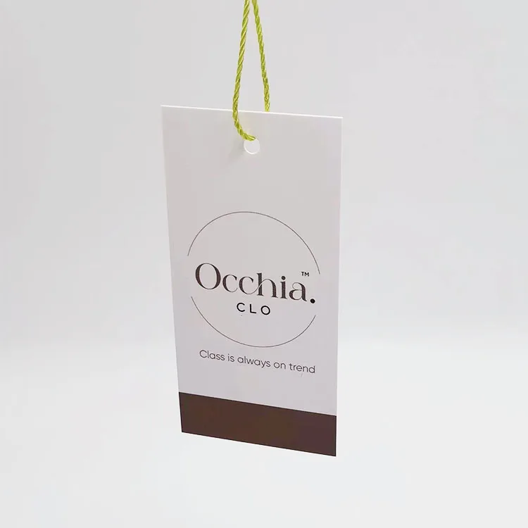 White Paper Luxury Hang Tags Socks Tags Personalized Custom Tag For Clothing
