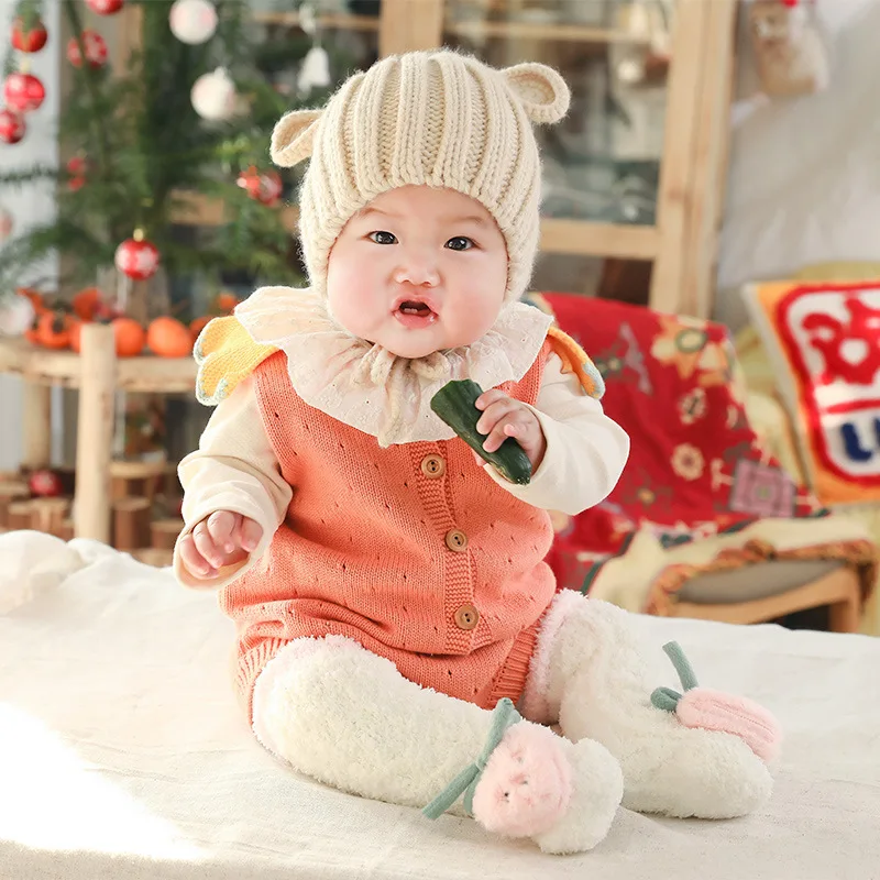 Infant Baby Toddler Warm Soft Polyester Jacquard Girl Boy Kids Coral Fleece Cute Winter Socks