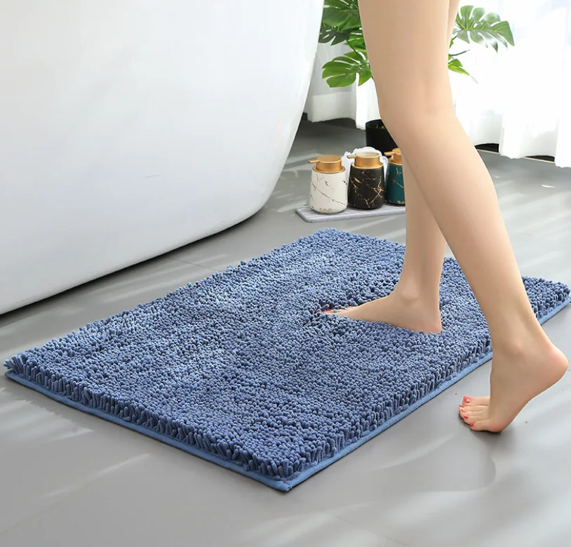 Водопоглощающий водопоглощающий ворсистый коврик из твердого полиэстера, латексный нескользящий коврик для ванной комнаты и туалета, коврики для пола из синели