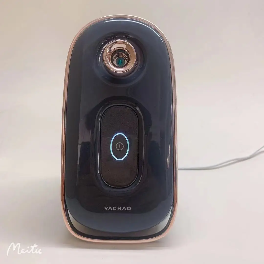 YaChao Salon Spa Black Professional Vapeur visage Nano Ionic Vapor Ozone Hot Mist Sauna Face Vaporizador Facial Steamer