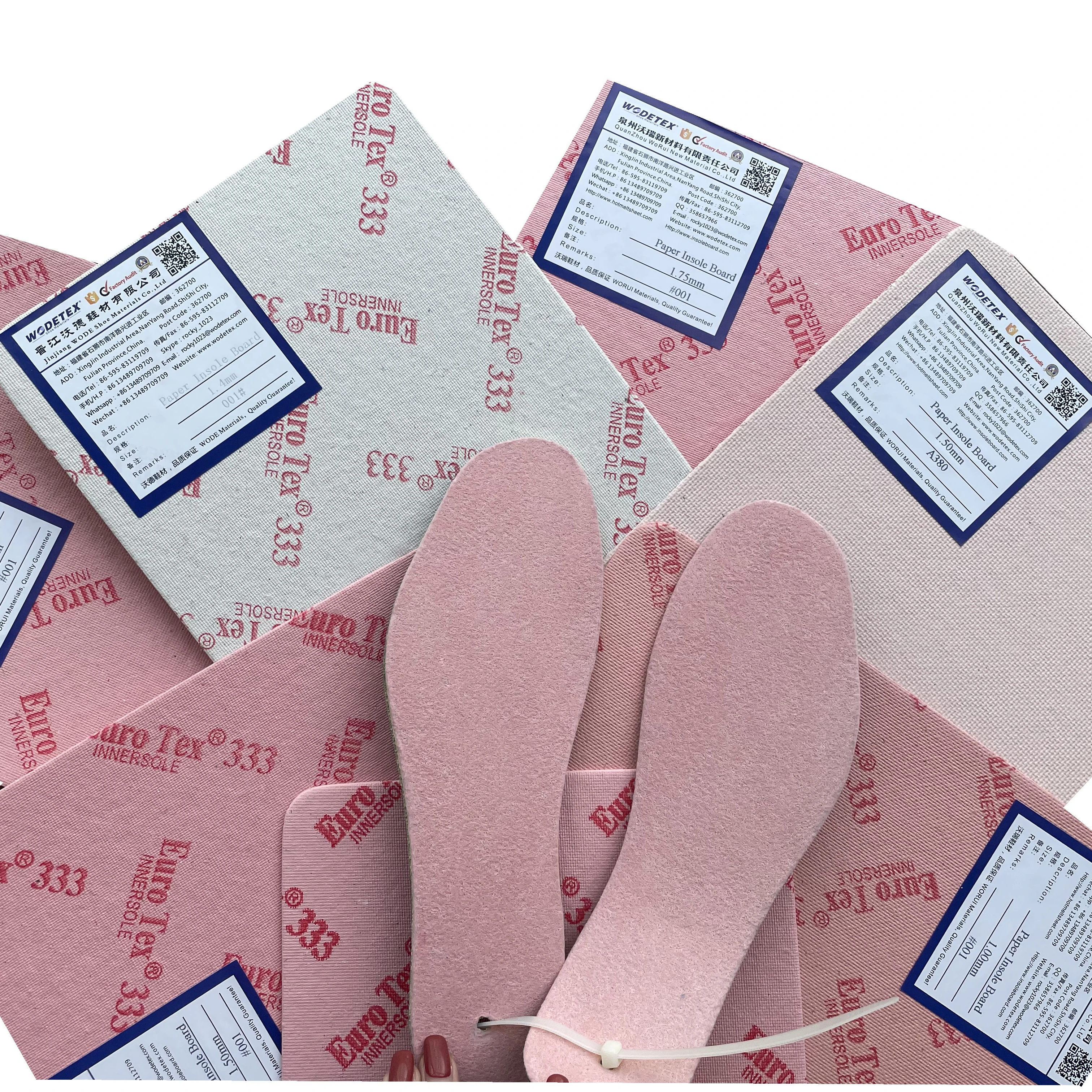 Top Grade Good Flexibility 1.0mm Cellulose 001 Fiber Insole Board 1.50mm Paper Insole Board for Footwear Making Shoes Materials