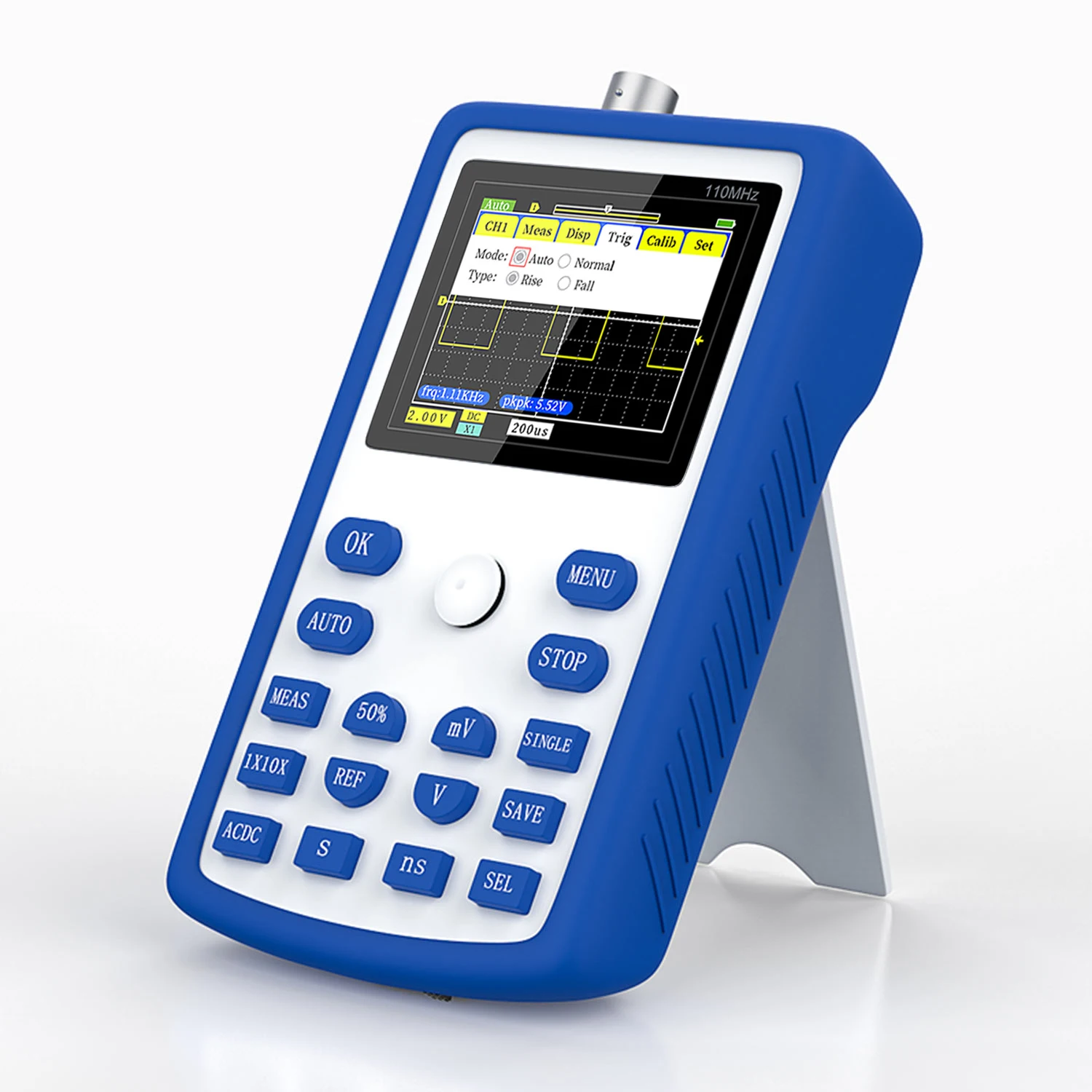 FNIRSI-1C15 Digital Oscilloscope 500MS/S Sampling Rate with 110MHz Bandwidth 1KHz/3.3V Square Wave 1c15 Portable Oscilloscope