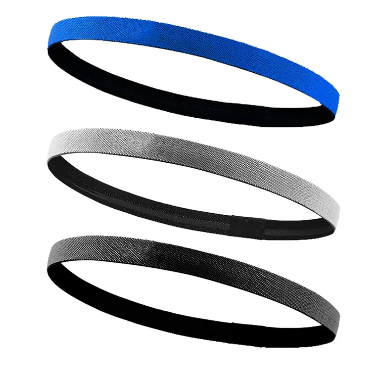 Non slip Printed Sports Headbands Thin Elastic Silicone Head Bands