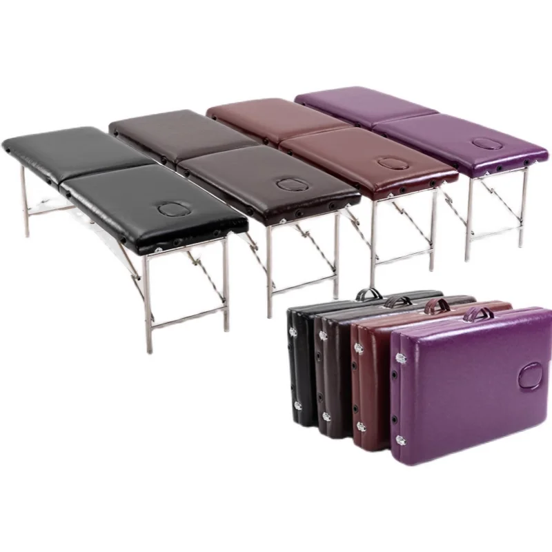 Lightweight folding portable massage bed aluminum alloy high quality thickened face bed can be lifted