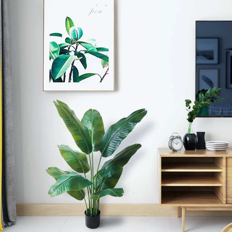 Factory Price Artificial Traveller Plant Coffee Shop Decoration 4ft Fake Banana Tree