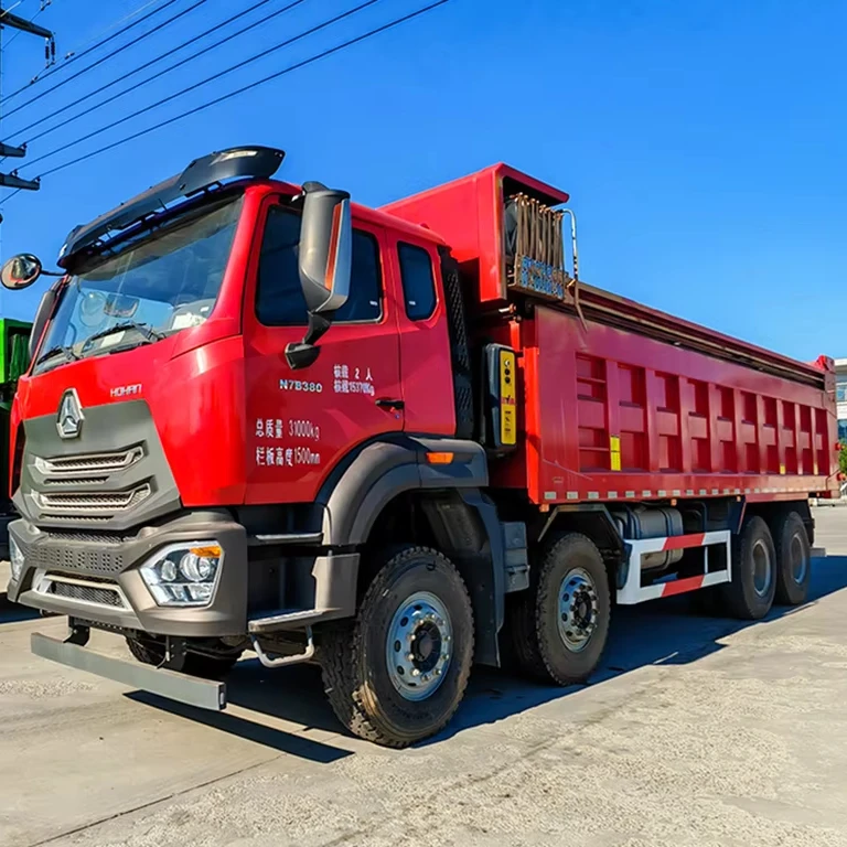 In Stock Sinotruck Howo NX7 8x4 380HP Used Hohan Dumper Tipper Dump Trucks With Electric Tarpaulin