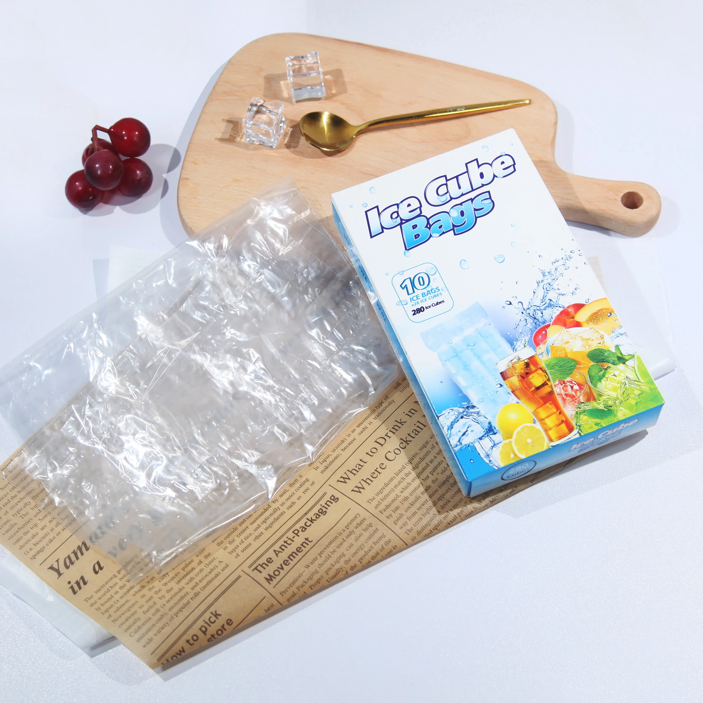 Мешки для кубиков льда LDPE с самогерметизацией