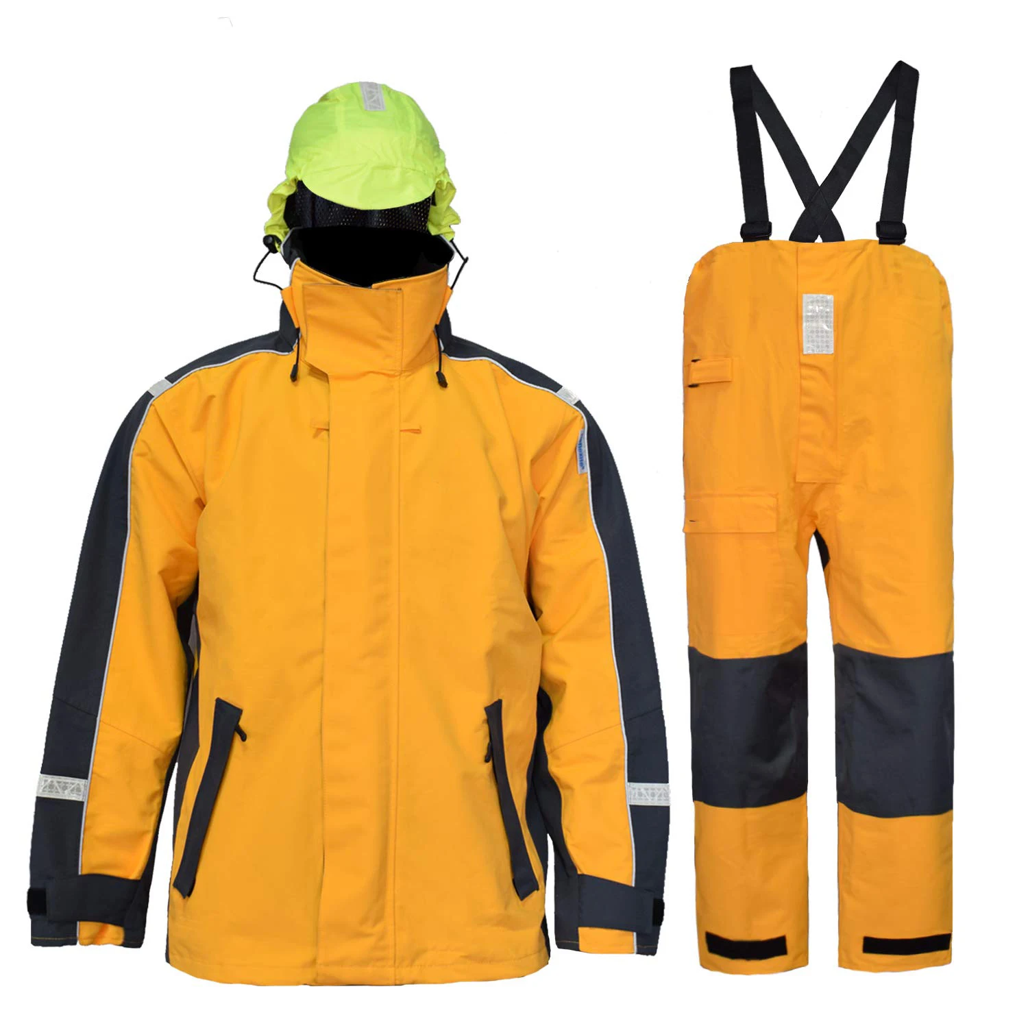 2023  Fishing rain suit for men waterproof sailing jacket pants with hood foul weather gear accept OEM with factory price