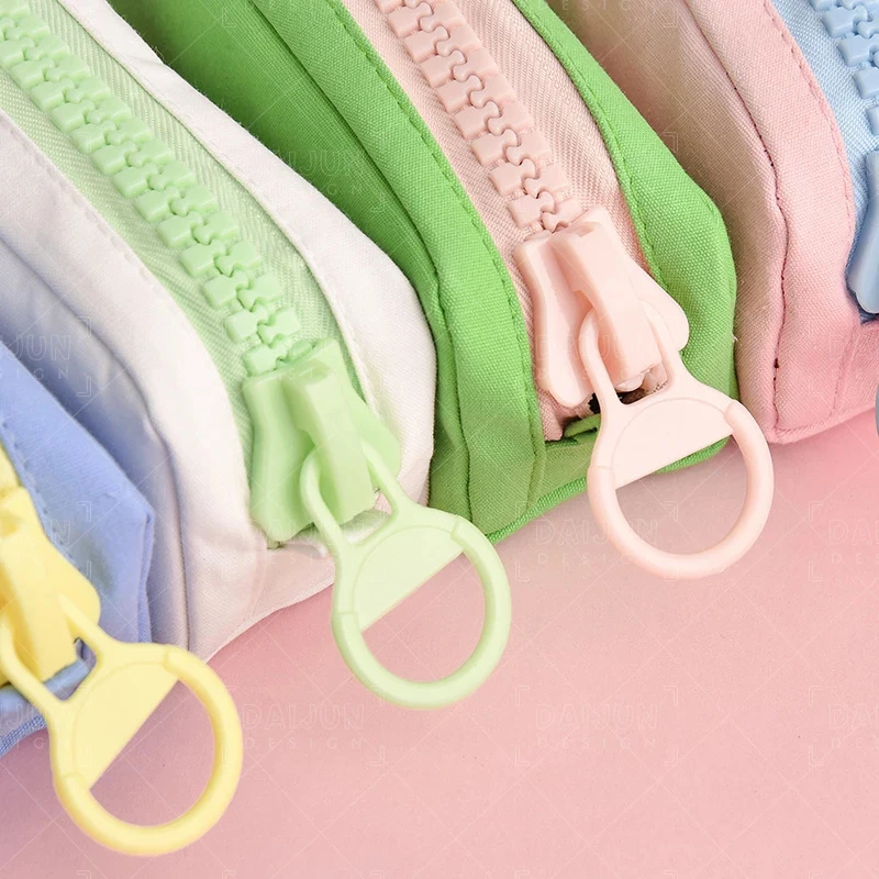 Custom Large Capacity Canvas Pen Pencil Case Bag Makeup Bag Marker Cute Kawaii Storage Pouch Stationery Bag for school