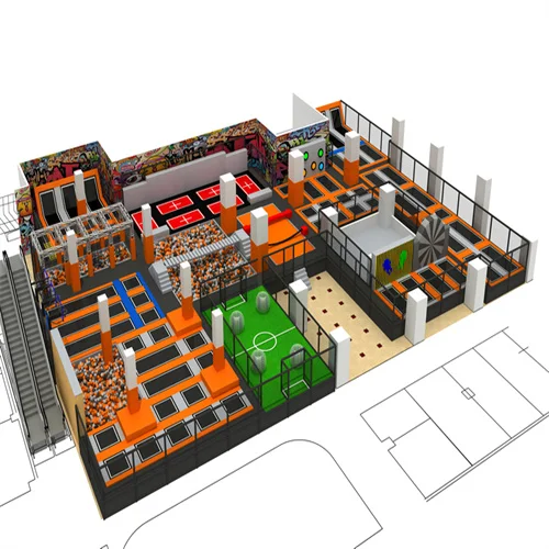 Professional Anti slip indoor trampoline park commercial free jumping all ages trampoline park