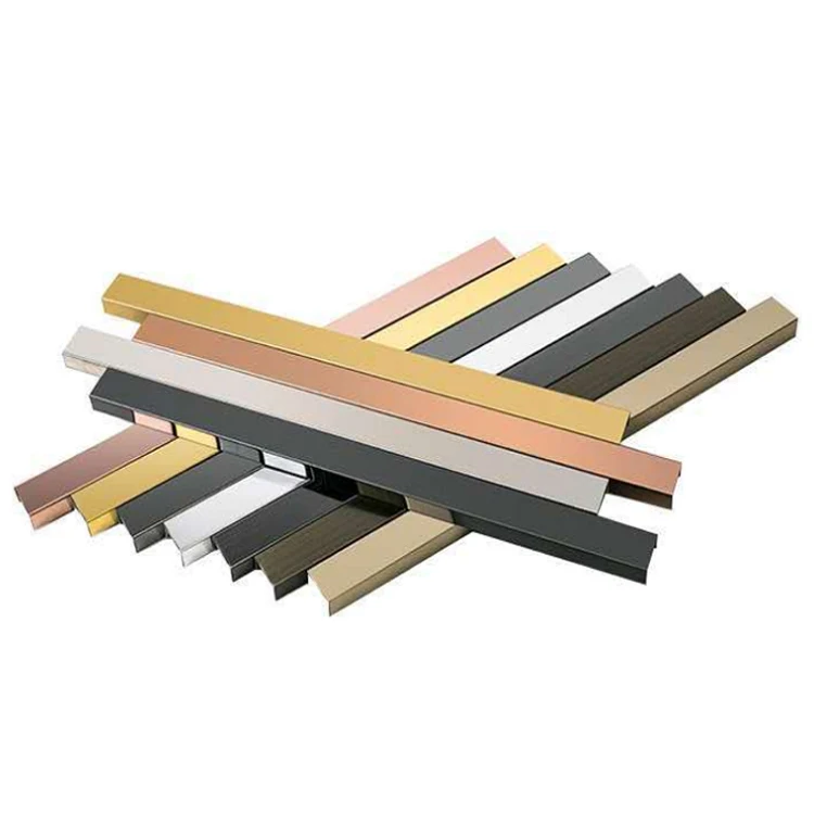 Edge and Outside Corner Trim Decorative Tile Edging Factory Directly Sales Tile Trim for Marble Stainless Steel Tile Trim CN;GUA