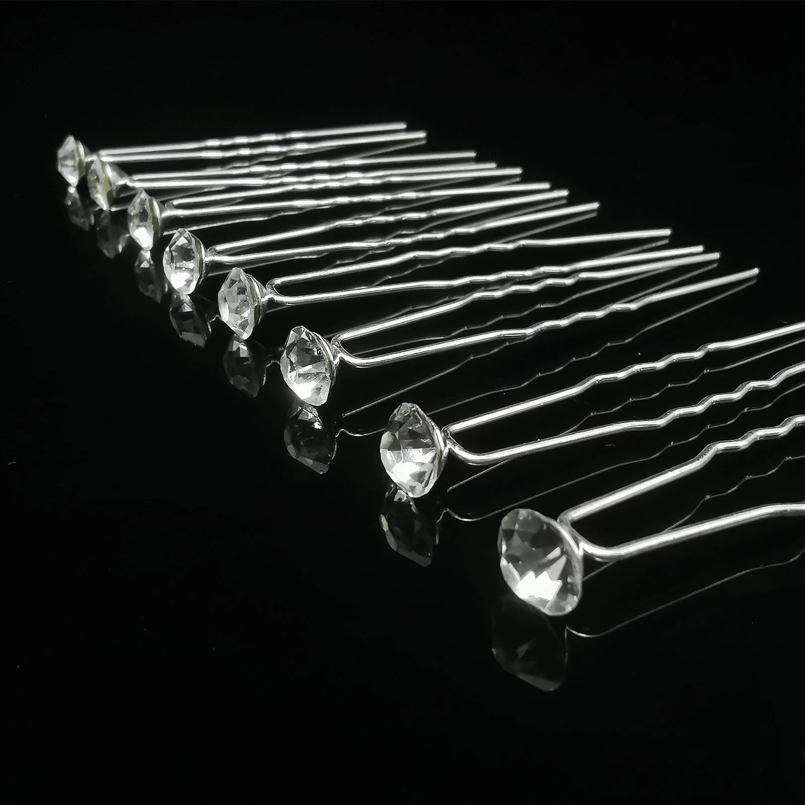 30pcs U Shaped Bridal hair Hairgirps accessories for women wedding Crystal Flower Hair clip