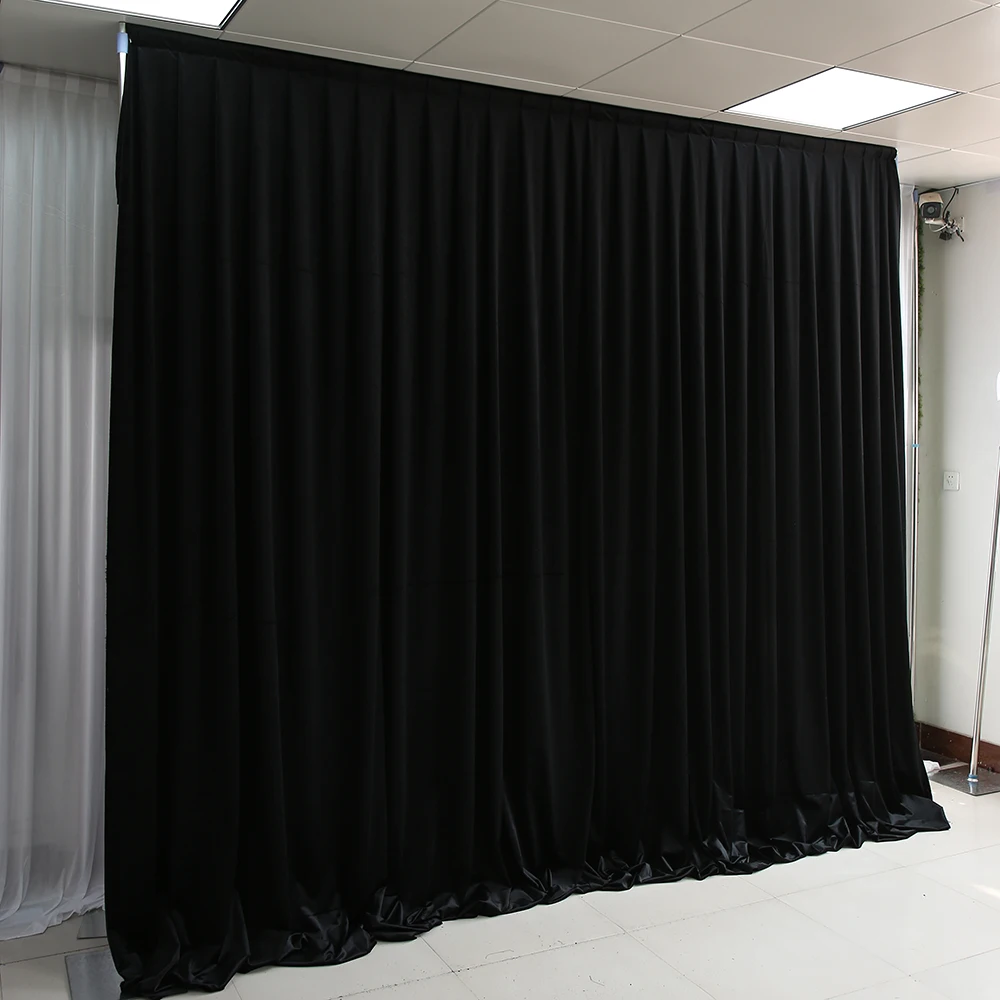 Wedding backdrop decoration ceiling drapes black velvet curtain backdrop for wedding stage