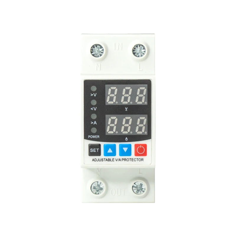 KINEE 40A  230V Din rail adjustable over under voltage protective protector relay protection digital electric voltage protector