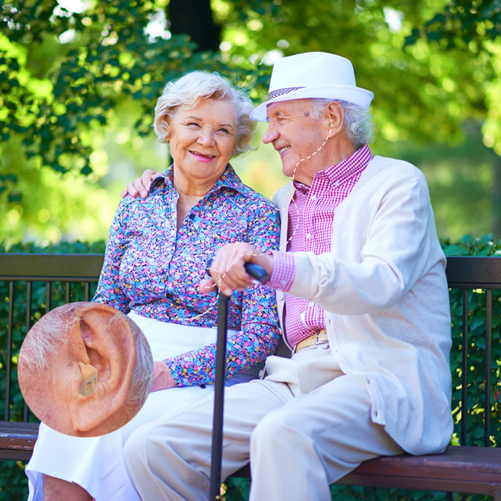 Portable Rechargeable Invisible Adjustable Noise Cancelling Hearing Amplifier Mini Ear Invisible Digital Hearing Aid For Deaf