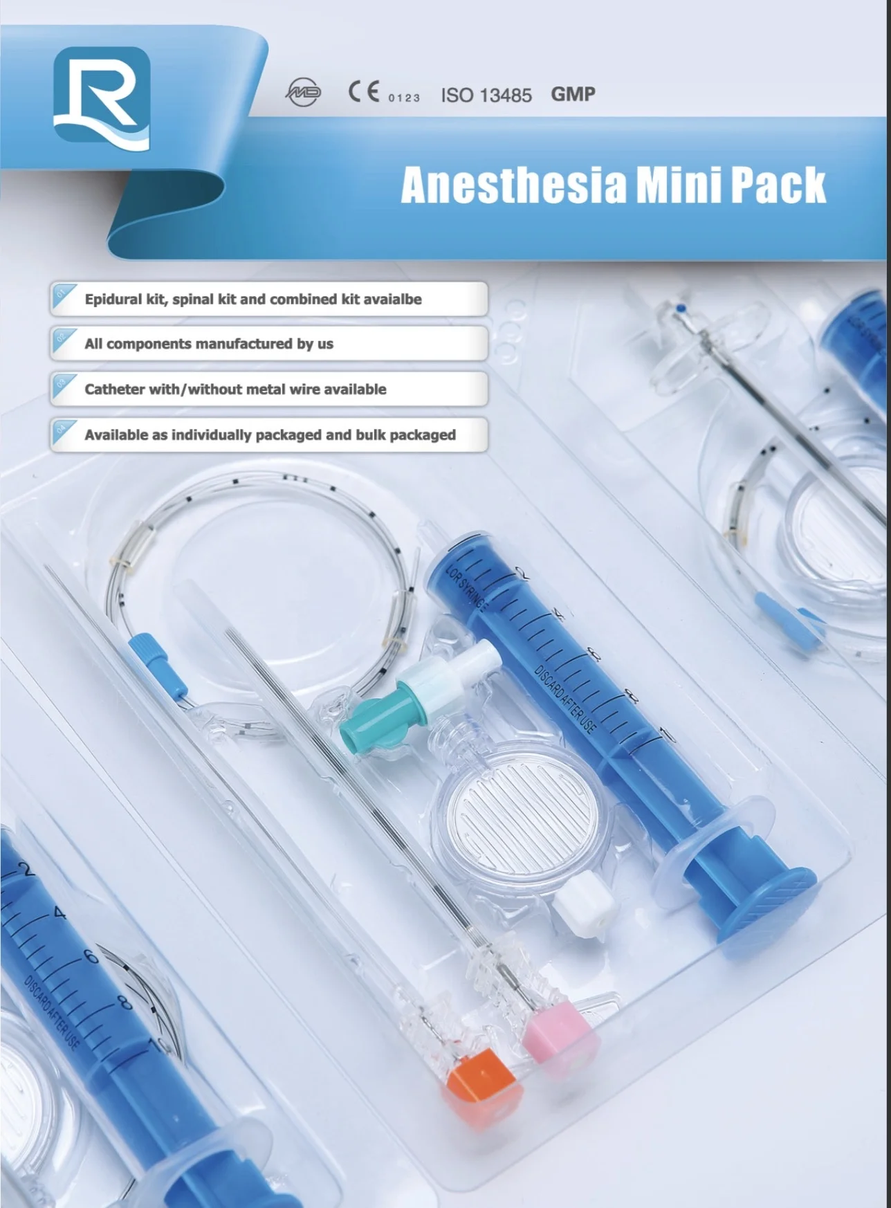 Combined spinal and epidural anesthesia kit 16G/18G/25G