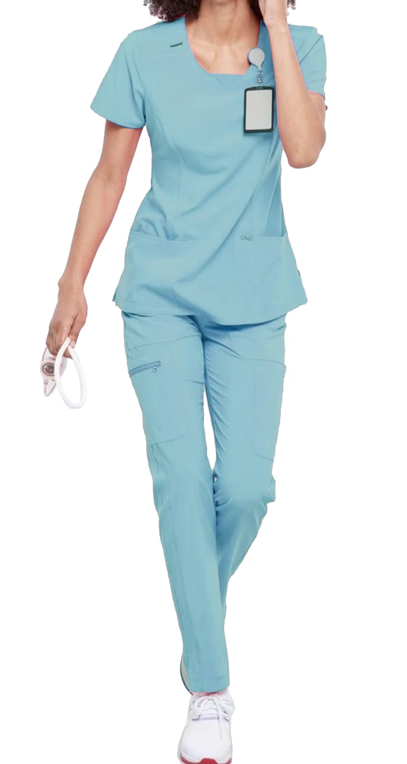 Fashionable Joggers Spandex Medical Scrubs Sets Hospital Scrub Uniform Nurse Uniforms Suits 2021 Style Customized Woven for Men
