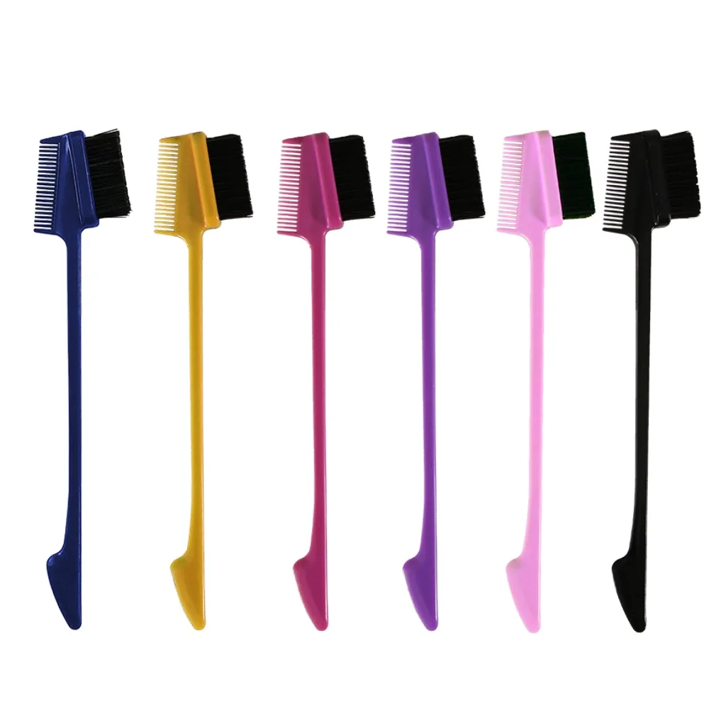 Super Low Price Masterlee Custom logo  Multiple Color Nylon Hair Edge Brush  Cleaning  Edge Brush 3 in 1 Edge Control Brush