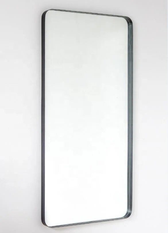 New Arrival Powder Coated Aluminum Metal Frame Decorative Rectangle wall hanging mirror