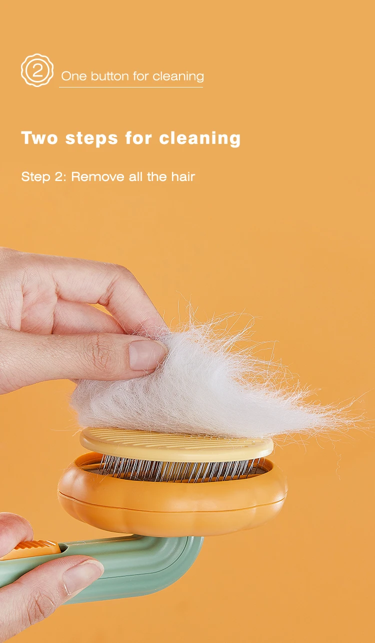 2 In 1 Pet Fur Mins Grooming Tools Hair Shedding Trimmer Comb Dog Cat Removal Brush Comb Pet Grooming Brush For Dog And Cat
