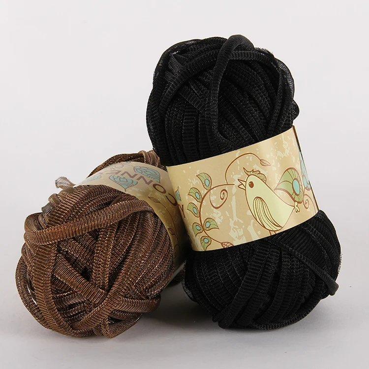 Hot sale t-shirt yarn hand knitting crochet t-shirt yarn recycle cotton blended polyester yarn