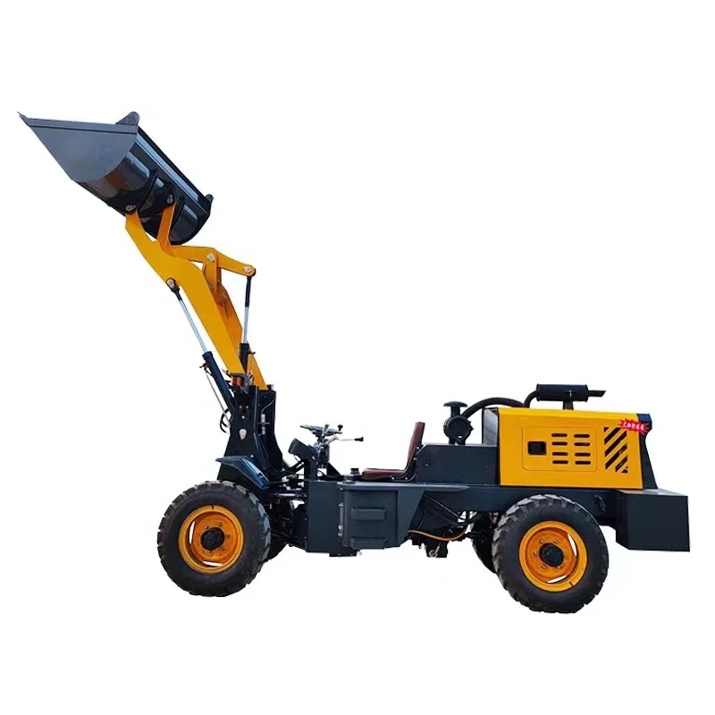Ce Certified Battery Powered Small Front End Loader Capacity 600Kg 800Kg 1000Kg New Mini 1 Ton electric wheel loader