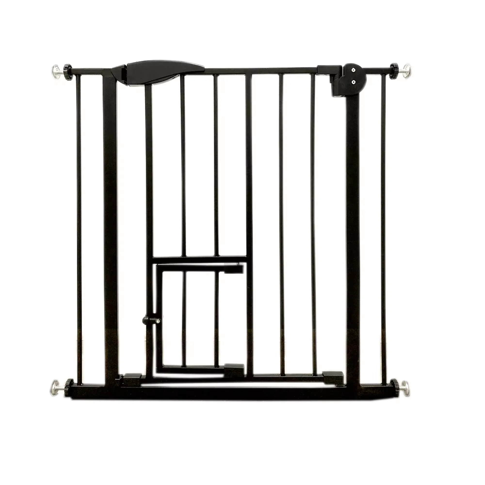 High quality Adjustable For child Pet Retractable Pressure Mounts Baby Safety Gate baby gate for stairs with small pet door