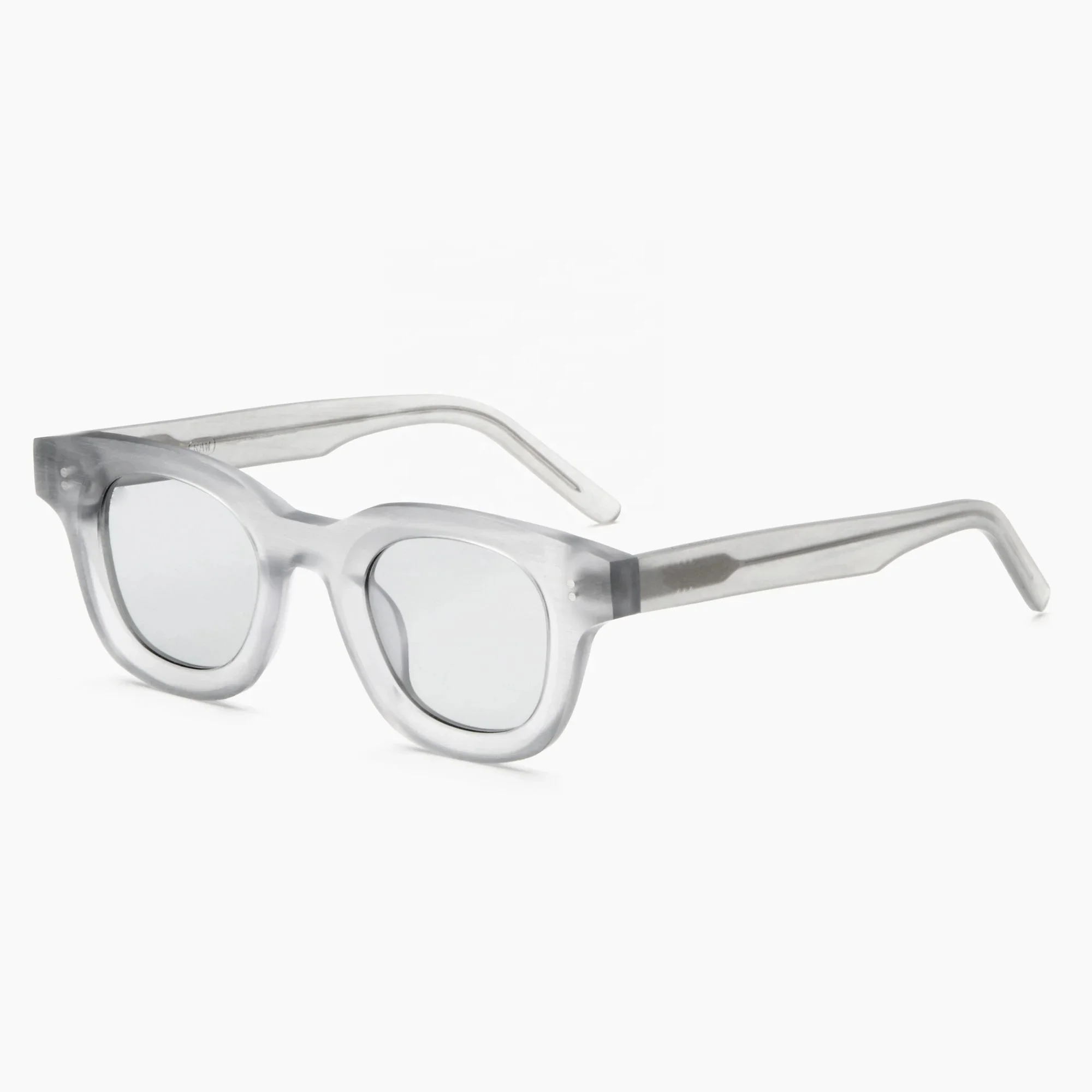 Лучшие продажи 2024 тенденции новые очки необработанные высококачественные нейлоновые линзы ацетатная оправа солнцезащитные в стиле ретро круглые с логотипом на заказ для мужчин