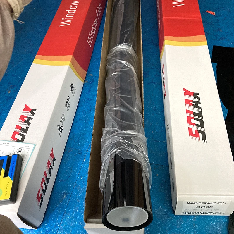 Car Parts Window Glass Tint Black VLT 5% CS05 Nano Carbon Film Self Adhesive 1.52*30M Heat Reject Solar Control Film