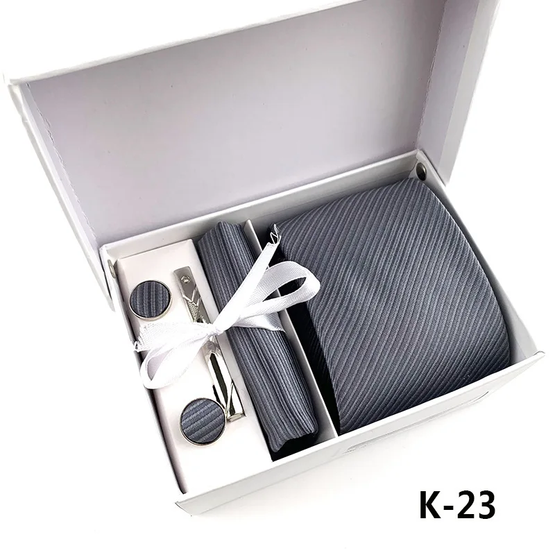  XUNBEI New Style Fashion Stripe Silk Necktie With Gift Box Formal Fabric For Neckties