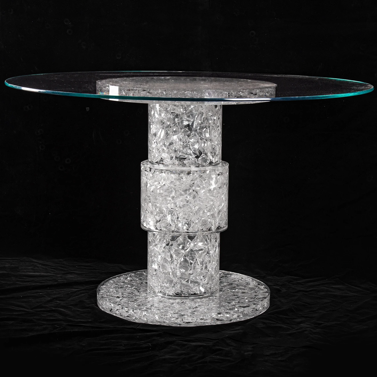 Dining room furniture round marble wood table top with rotating lazy susan aluminum table base marble dining table