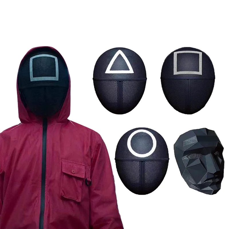 Fast delivery 2021 costume set boss cosplay Halloween squid game mask