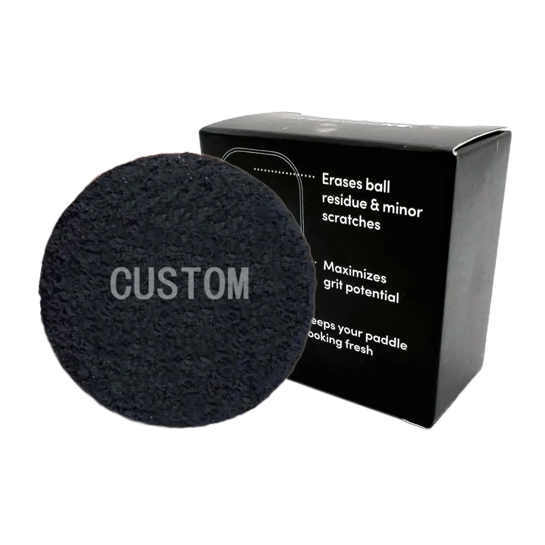 Pickleball Paddle Eraser Rubber Cleaner Best Carbon Fiber Crbn Custom Logo Rubber Round Pickleball Paddle Eraser