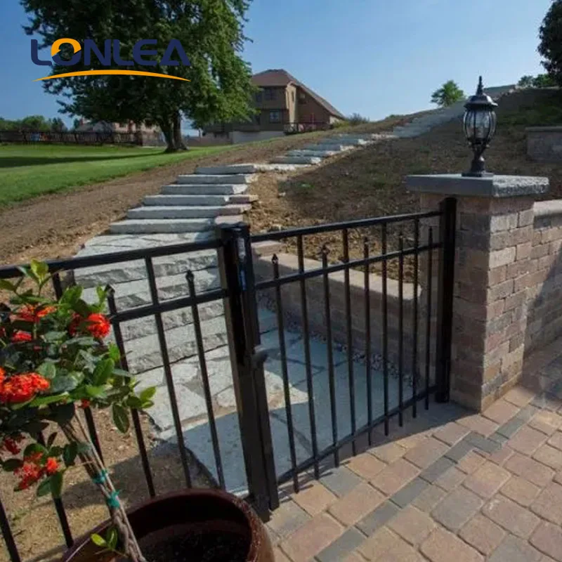 Modern Wrought Iron Design Fencing Galvanized Steel Garden Balcony Panel Metal Fence