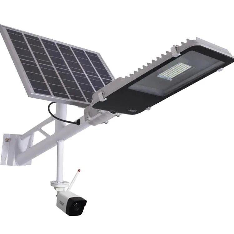 Sunmaster 50W 100W Outdoor Remote Control Solar Street Lights 4000 Lumens Solar Street Light With Cctv Camera