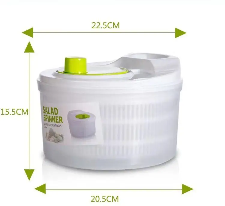 Household Manual Spin Dryer for Vegetables and Fruits Hand-Cranked Kitchen Washer with Drain Basket Face Use