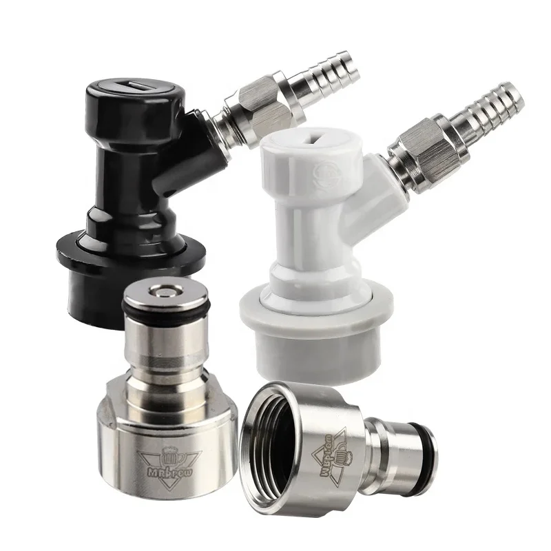 Ball Lock Keg Coupler Adapter - Stainless Steel Ball Lock Quick Disconnect Conversion Kit for Home Brewing