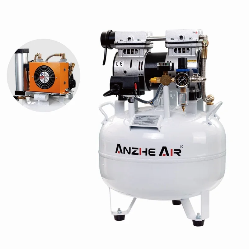 Стоматологический заводской воздушный компрессор для стоматологического кресла медицинский бесшумный насос с сушилкой 32 л стоматологический безмасляный