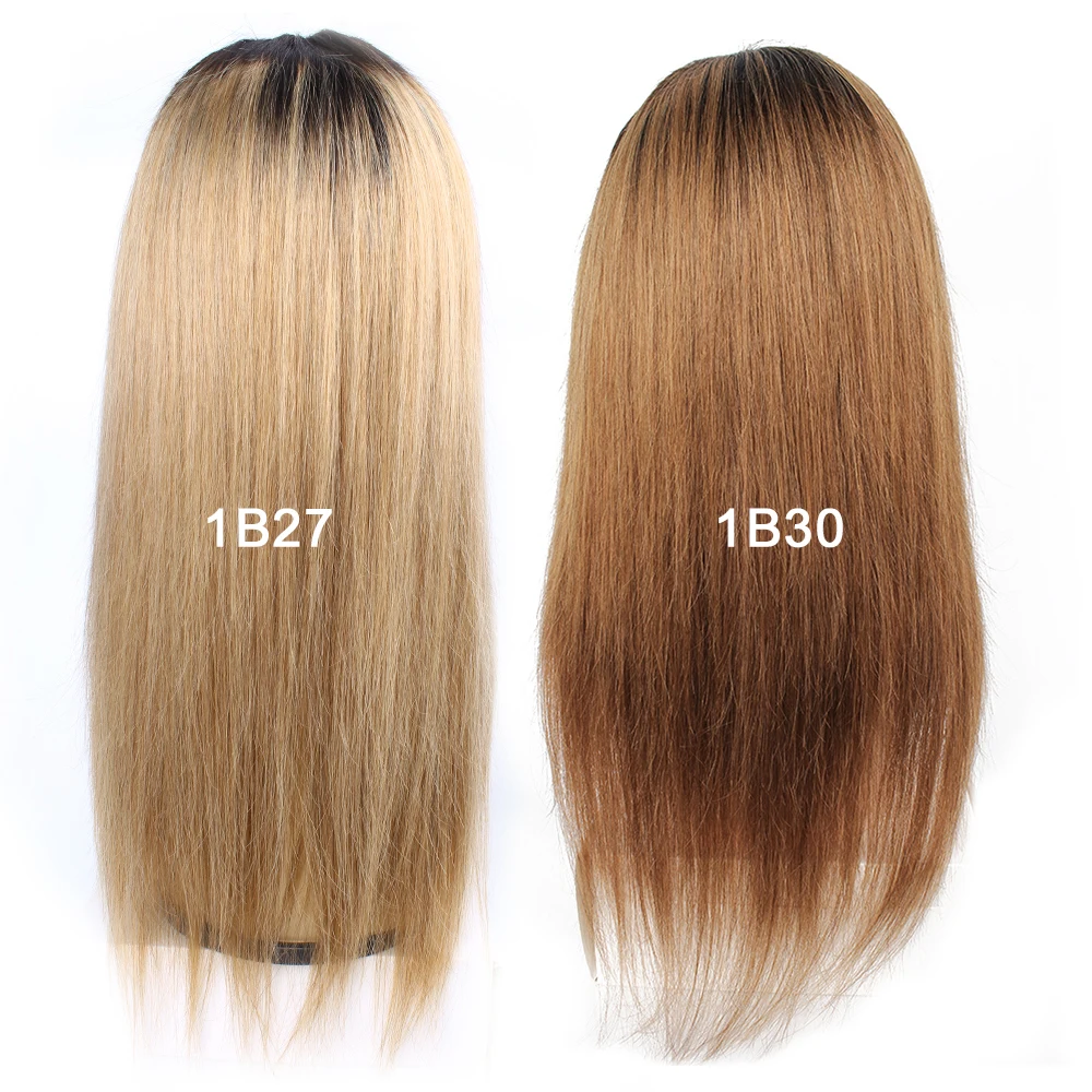 Wholesale 1B/30 Ombre Two Tone Brazilian Straight Human Hair Lace Front Wig