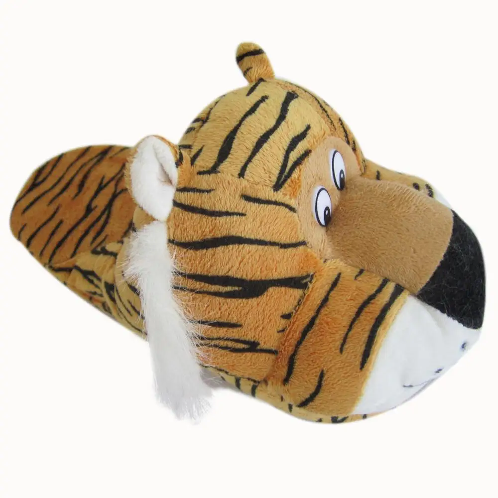 Лидер продаж, плюшевые детские домашние тапочки в форме животных